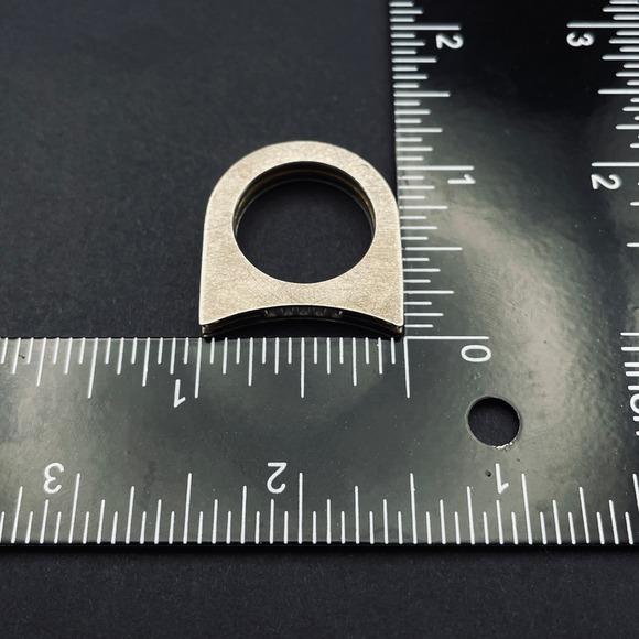 Vintage Sterling Silver Modernist Negative Space Ring Size 7.75 - Picture 9 of 11